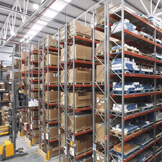 Sistema de estantes para armazéns Estantes de paletes de profundidade dupla para serviço pesado