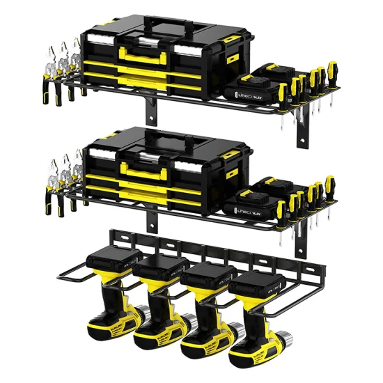 3 camadas de rolamento forte montado na parede suporte organizador de ferramentas elétricas rack de exibição com grande capacidade para pendurar